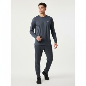 Columbia PFG Mens Performance Shirt Size L/G Dark‎ Grey Fishing Omni-Shade